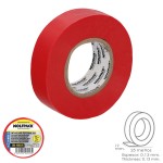 Cinta Aislante Profesional Roja Espesor 0.13 mm. Ancho 19 mm. Rollo 25 Metros
