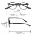 Gafas Lectura Connecticut Negras Aumento +2,0 Patillas Para Colgar del Cuello