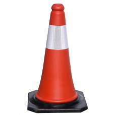 Base de Sinalização em Cone Borracha 75 cm. Reflexivo