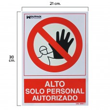 Poster Somente pessoal autorizado de alto acesso 30x21