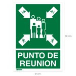 Cartel Punto De Reunion 30x21 cm.