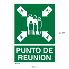 Cartel Punto De Reunion 30x21 cm.