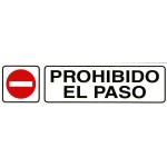 Etiqueta 250x63 mm. Proibido El Paso