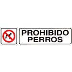 Etiqueta 250x63 mm. Cães Proibidos