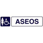Sanitários com etiqueta adesiva para deficientes físicos + mulheres 250x63 mm.