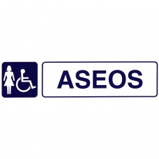 Sanitários com etiqueta adesiva para deficientes físicos + mulheres 250x63 mm.