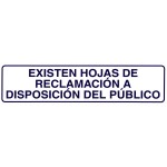 Etiqueta 250x63 mm. Existem folhas de reclamações