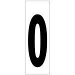 Número adesivo 46x140 mm. No. 0