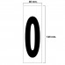 Número adesivo 46x140 mm. No. 0