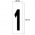 Número adesivo 46x140 mm. No. 1
