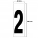 Número adesivo 46x140 mm. No. 2