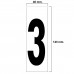 Número adesivo 46x140 mm. No. 3