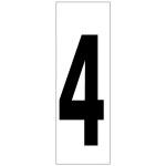Número adesivo 46x140 mm. No. 4