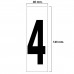 Número adesivo 46x140 mm. No. 4