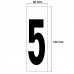 Número adesivo 46x140 mm. No. 5