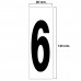 Número adesivo 46x140 mm. Nº 6/9
