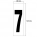 Número adesivo 46x140 mm. No. 7