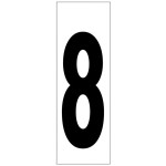 Número adesivo 46x140 mm. No. 8