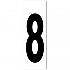 Número adesivo 46x140 mm. No. 8