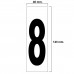 Número adesivo 46x140 mm. No. 8