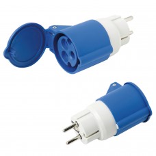 simples adaptador cap industrial CETAC Schuko 2P