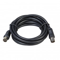 ProlongaciónTV Video Macho-Macho 2 metros / Ø 9,5 mm. Con Adaptador Macho-Hembra Negro