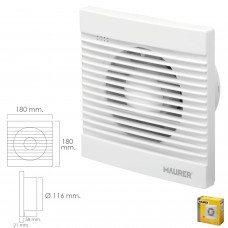 Banho Extrator de Fumos 16 Watt. Saída de Ø 116 mm.