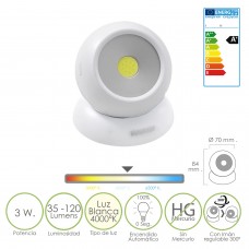 Bombilla Led Globo 35-120 Lumenes A Pilas 3AAA (No Incluidas)