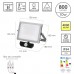 Foco Led Plano 10 Watt. Luz Blanca 4000º K  IP 65 800 Lumenes Con Sensor de Presencia