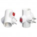 Adaptador / Ladrão Triplo Schuko 16 A 250v Com Interruptor