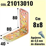 Ângulo de suporte de madeira 40x80x80 mm.