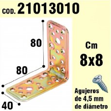 Ângulo de suporte de madeira 40x80x80 mm.
