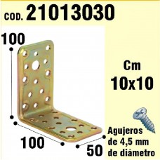 Suporte para ângulo de madeira 50x 100x 100 mm.