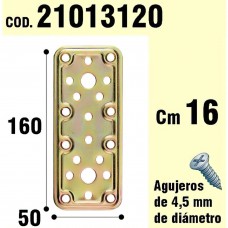 Suporte para placa dicromada em madeira 50x160 mm.