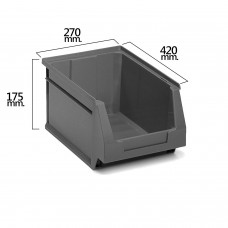 Gaveta Apilable Gris Nº56 420x270x175 mm.        (4/6)