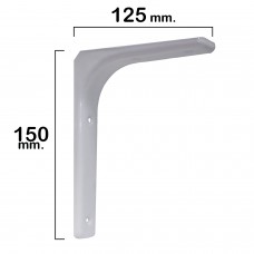 Palomilla reforçado branco 150x125 mm.