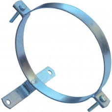 Braçadeira para tubo de fogão galvanizado com suporte de 120 mm.