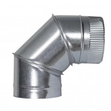 Cotovelo galvanizado 200mm do fogão. 90 ° (0,8 mm.)