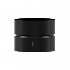Manguito Union Tubos Estufa Vitrificado Negro Hembra - Hembra Ø 150 mm.