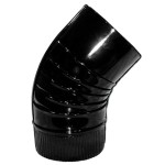 Cotovelo Fogão Cor Vitrificado Preto 90 mm. 45 °