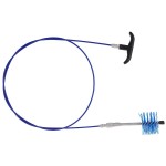 Kit de escova para varrer chaminés Fogões a pellets 2 metros x 80 mm.