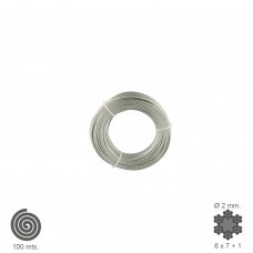 Cabo galvanizado de 2 mm. (Rolo 100 metros) Sem elevação