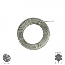 Cabo galvanizado de 6 mm. (Rolo 100 metros) Sem elevação