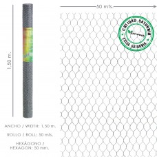 Treliça de torção tripla 50/150 cm. Rolo de 50 metros de uso doméstico