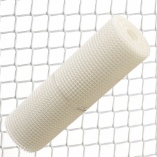 Tecido quadrado de plástico 2,0 cm. x 1 Metros Rolo Branco 25 Metros