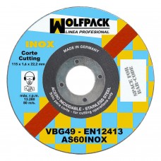 Abrasivo de corte disco de aço 115x1,6x22,2 mm.