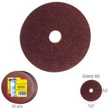 disco mm lija Ferro 115x22. Grão 60 (pacote 25 unidades)