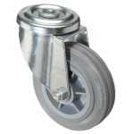 Roda Industrial Borracha Cinza Até 100 mm.