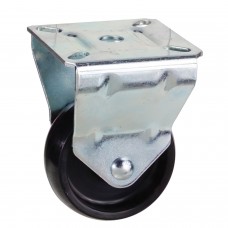 Roda Doméstica em Poliamida Preta Fixada em 60 mm.