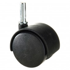 Roda doméstica Nylon Preto Espinha de peixe 50 mm.